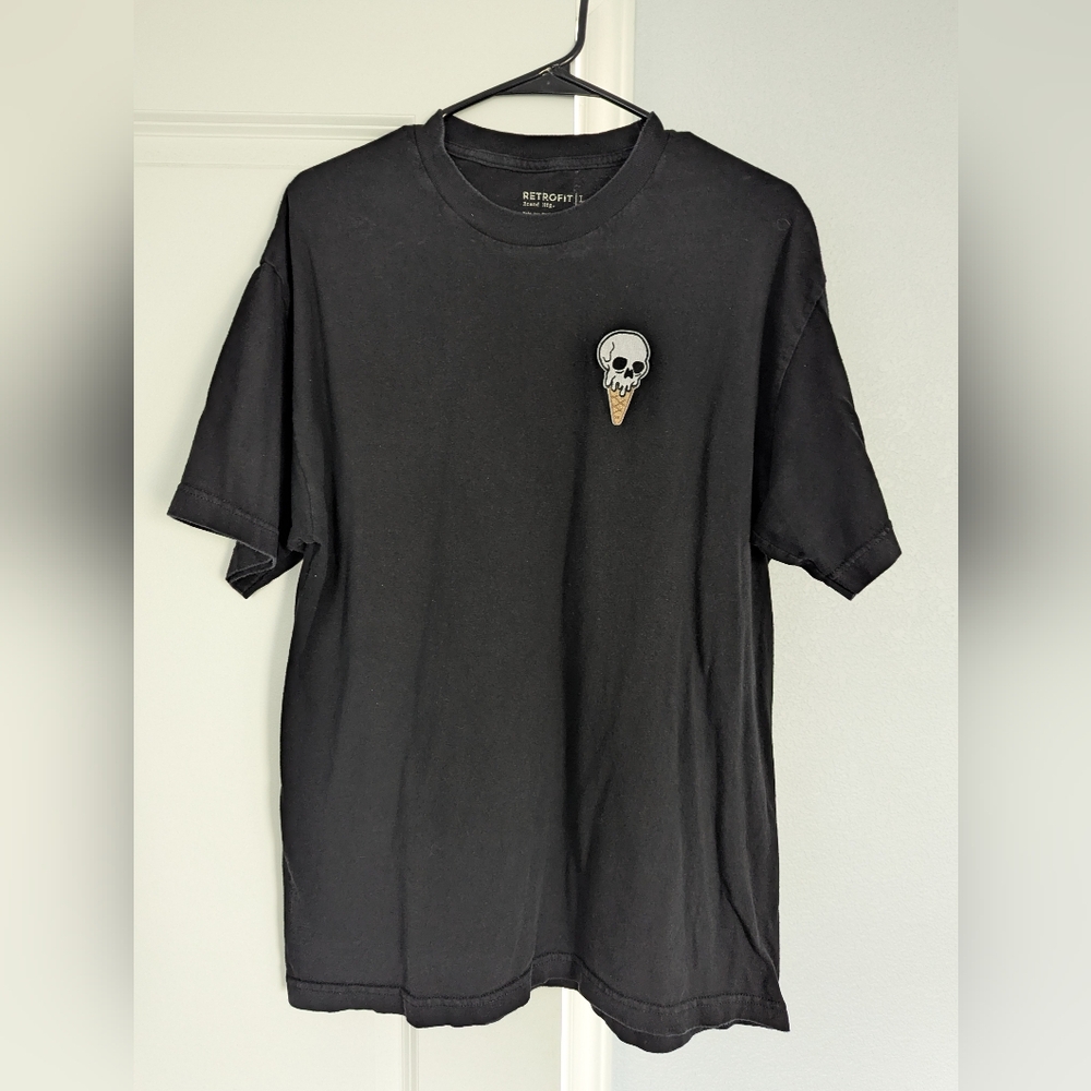 Ice Cream Cone Skull Graphic Men's T-Shirt